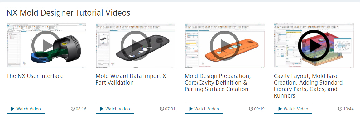 NX mold designer tutorial video